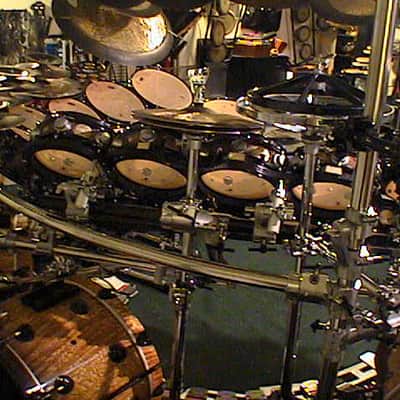Terry Bozzio's DW 1990s - 20 Piece Tamo Ash – Jeff Beck, Mick Jagger, Stevie Ray Vaughan Drum Set. Signed! image 7