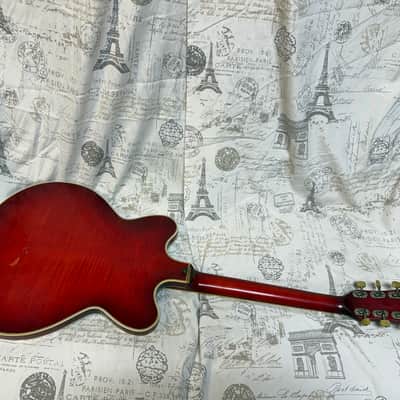 1965 Hofner Verythin Model 4575 Cherry Finish Flame Maple Taylor Hard Shell Case Fair Condition **Please Read** image 10