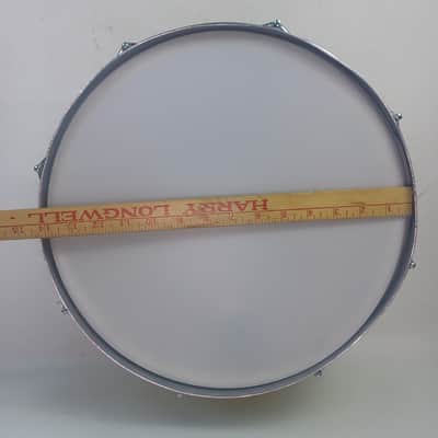 Leedy 8x14"June48 WMP 3Ply Maple/Chrome-Brass Broadway Snare Drum White Marine P image 18