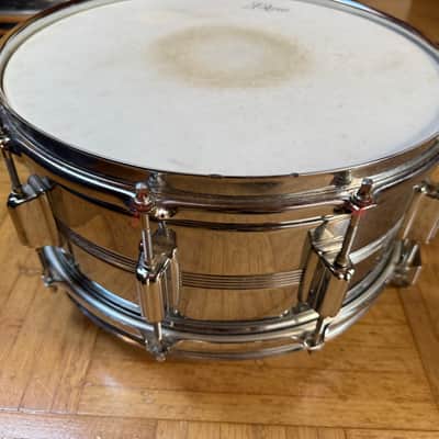 Rogers "Big R" Dyna-Sonic 6.5x14" Brass Snare Drum 1975 - 1984 - Chrome image 6