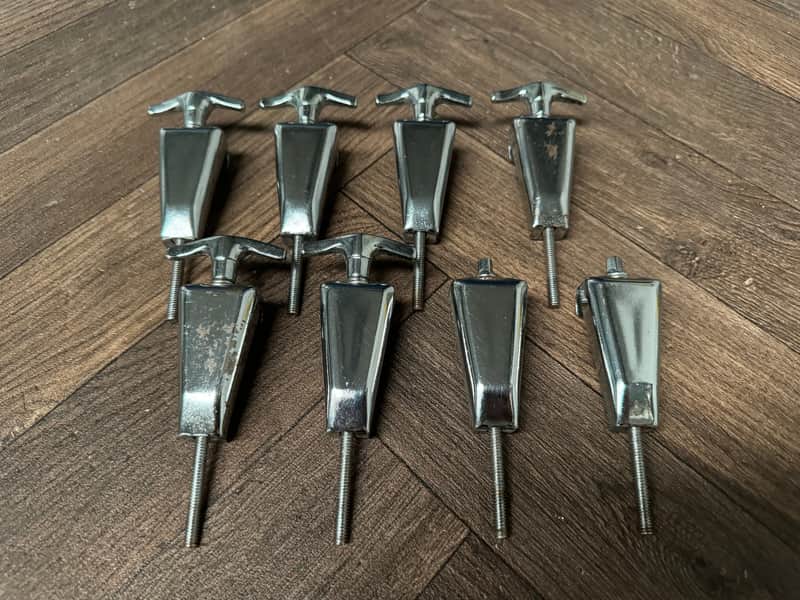 Vintage Mapex Mars Bass Drum Tension Rods & Claws Hardware x8 #OA165 image 1