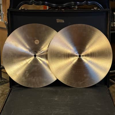 USED ZIldjian 14" A. Zildjian New Beat Hi-Hat Cymbals - 966/1584g image 2