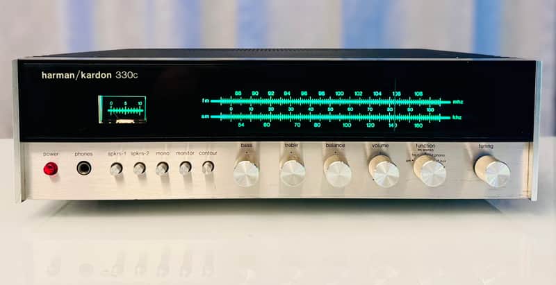 Vintage Harman Kardon 330c AM/FM Stereo Solid State Receiver - Serviced + Cleaned + LED image 1