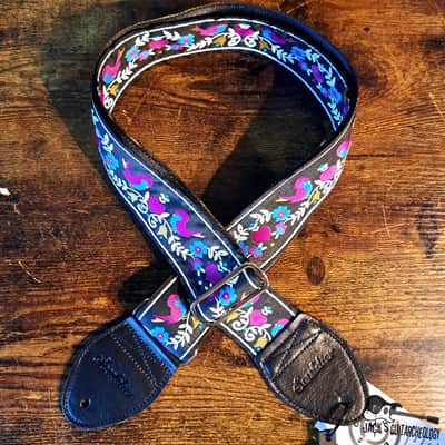 Souldier Seat Belt Guitar Strap - Lovebirds, Black image 3