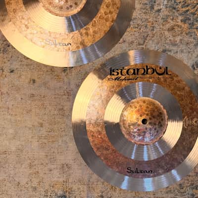 Rare Crisp ISTANBUL Mehmet SULTAN Hihats 13” 898 1028 g PERFECT! TIGHT But Dark! Hand Hammered! image 4