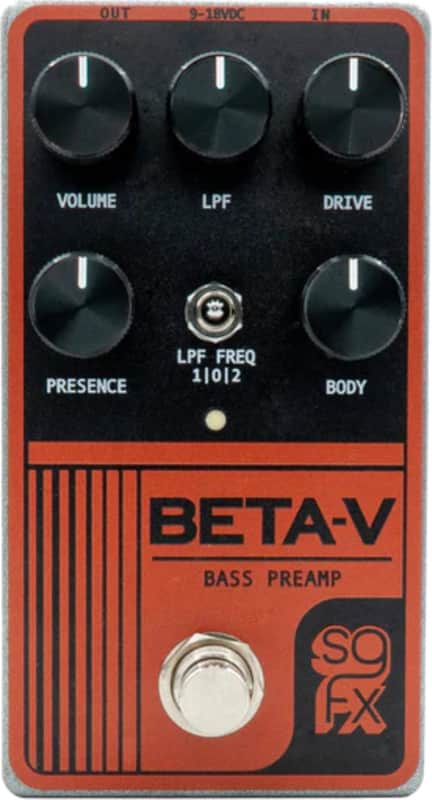 SolidGoldFX Beta-V Preamp Bass Effects Pedal image 1