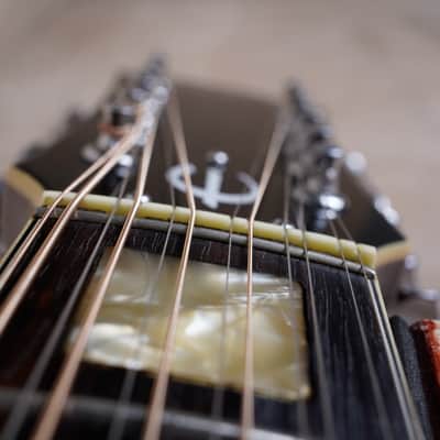 Epiphone FT-165 Bard DeLuxe 12 String Acoustic Guitar MIJ 1970's Natural w/ Ibanez Hard Case image 6