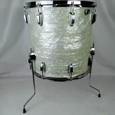 Ludwig 16x16"WMP Floor Tom Drum Vintage 70s Blue/Olive 3Ply Flame Maple Re-Rings image 4