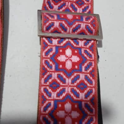 Tom's Vintage Straps made in France Ace style flower red blue & white image 3