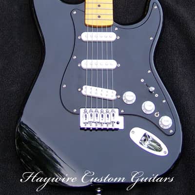 GILMOUR STYLE Mahogany Black S Style +7 Sound Switch+ Maple Neck w/Dual Action Truss Rod +Bridge Tone Control+TrebleBleed+Matched Custom Pickups+Leveled and Crowned Frets with Seymour Duncan SL59-1 Little 59 Humbucker Bridge Pickup+ Low Action Setup! image 8