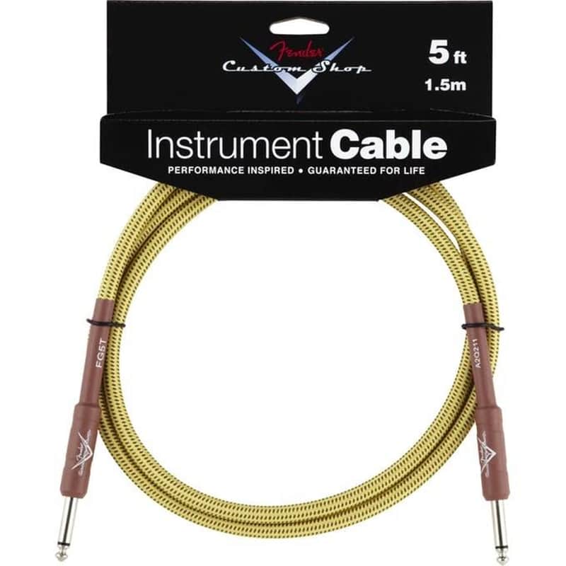 Fender FG05T Custom Shop Performance Series Instrument Cable 5ft Tweed image 1
