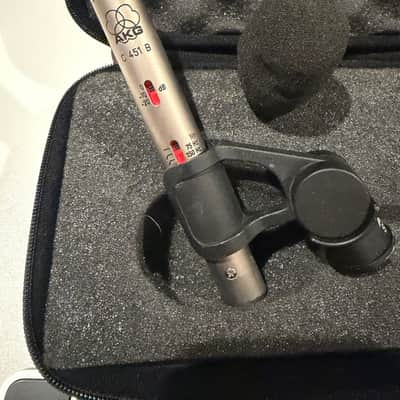 AKG C451B Small Diaphragm Cardioid Condenser Microphone 2010s - Satin Nickel Plated image 2