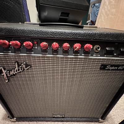 Fender Super 60 2-Channel 60-Watt 1x12" Guitar Combo 1988 - 1992 - Black image 2