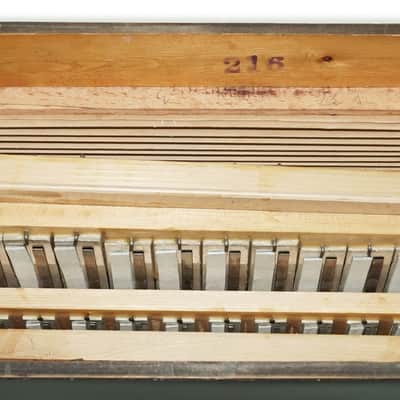 Russian Bayan Tulskiy, 3 Row Tula Chromatic Button Accordion, Vintage Music Box B System, New Straps, 2759 image 12