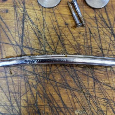 Vintage RARE 1965 Teisco Del Ray Electric Guitar Curved Radius Chrome Adjustable Bridge Luthier Parts image 4