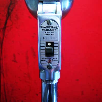 Vintage 1950's Electro-Voice 611 Mercury Omnidirectional Dynamic Microphone Hi Z w Belden cable 911 610 910 image 4