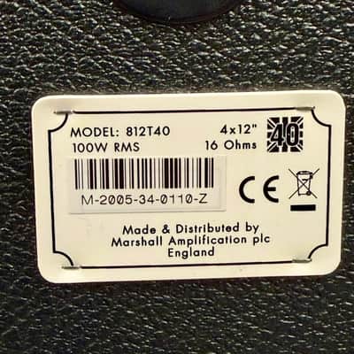 Marshall 812T40 Angled 4x12 Guitar Cabinet 40th Anniversary - Bernie Marsden image 4