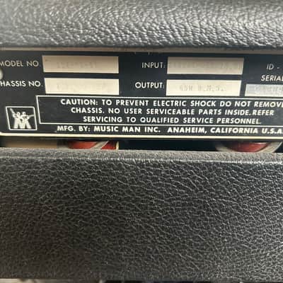 Music Man 112 Sixty-Five 2-Channel 65-Watt 1x12" Guitar Combo 1974 - 1979 - Black image 11