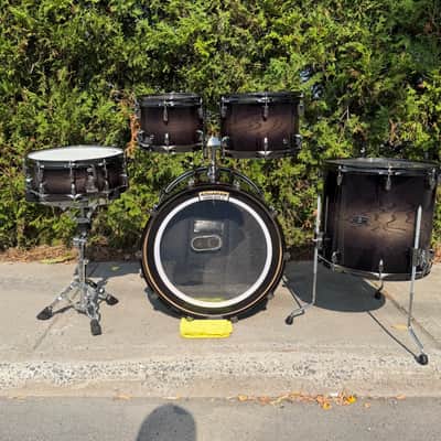 Yamaha Live Custom Oak 22 16 12 10 + 14 Snare // Drum set Black image 2