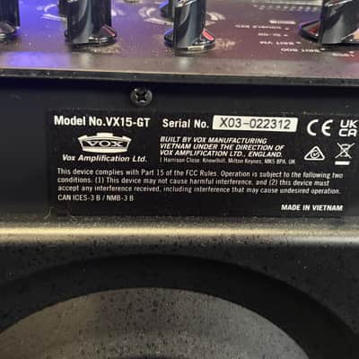 Vox VX15-GT 15-watt Digital Modeling Combo Amp image 2