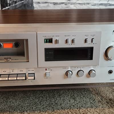 Akai Akai GX-M30 ivintage 2-head, single compact cassette deck 70s  - Metal imitation wood cabinet image 4