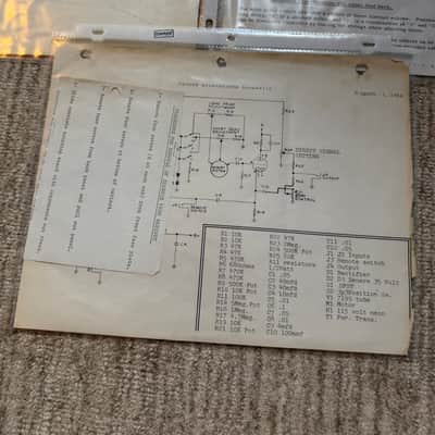 Immagine 1966 Fender Echo Reverb Instructions and Schematic Case Candy - 4