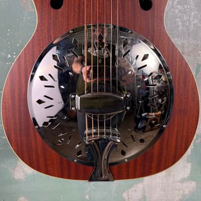 Recording King Rattlesnake Wood Body Resonator Guitar - Brown Satin image 3