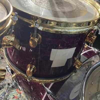 Carmine Appice’s Complete Mapex Orion Series Set, 6-Piece Plus Hardware and Cases! Excellent!! - Birdseye Transparent Violet image 14
