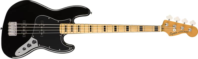 Mint Fender Squier Classic Vibe '70s 4-String Electric Jazz Bass Guitar, Black image 1