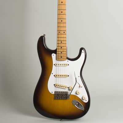 Fender  Stratocaster Solid Body Electric Guitar (1957), ser. #024071, original tweed hard shell case. image 1