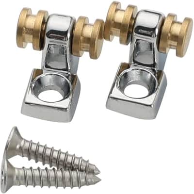 2 PCS Roller String Retainer String Trees for Electric Guitar Roller String Trees Roller String Guides Fit for Strat St Tele Telecaster Electric Guitar Replacement Parts Chrome image 1