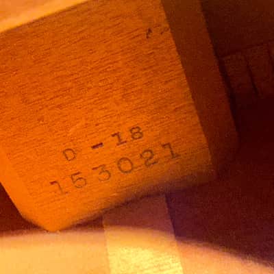 1956 Martin D-18 Natural Dreadnought Acoustic Guitar Natural + HSC image 23
