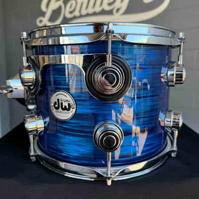 DW Collector's Maple VLT 8x10 Rack Tom in Deep Blue Oyster FinishPly with Chrome Hardware image 4