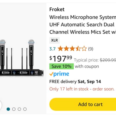 FROKET UHF WIRELESS DUAL HANDHELD TRUE DIVERSITY RACKMOUNT MICROPHONE SYSTEM T-M20 2024 - Black image 8