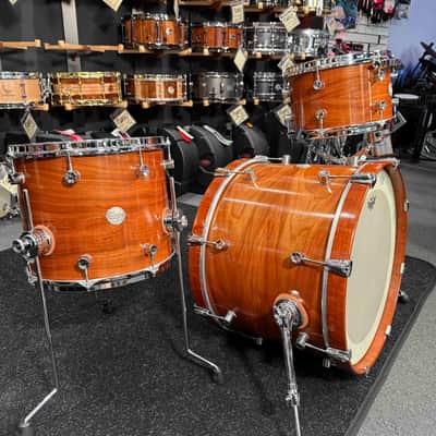 Doc Sweeney Drums 'Santa Fe' Solid Steambent Cherry 3-Piece 12/14/20 Drum Kit Set with SKB Soft Bags (Rm 4) image 2