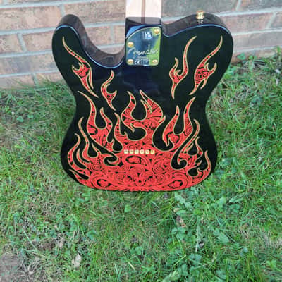 New 2022 Fender James Burton Telecaster Red Flames Great Player & Sound With Tweed Case image 8