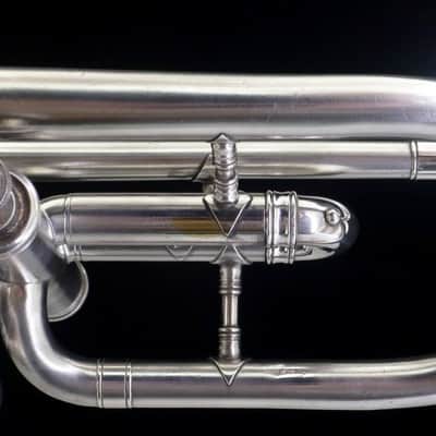 Rare Vintage York Air Flow Cornet in Satin Silver! image 7