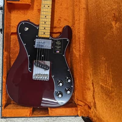 Fender American Vintage II 1977 Telecaster Custom, Maple Neck, Wine w/Case image 7