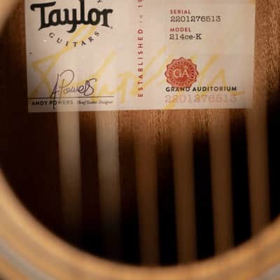 Taylor 214ce - K Koa/Spruce Left Handed Acoustic/Electric Guitar - Natural with Gig Bag image 15