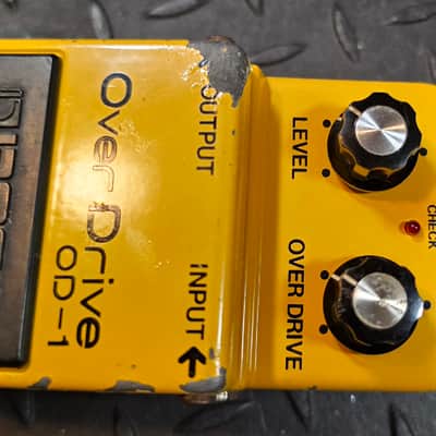 Boss OD-1 Overdrive Long Dash 1980's MIJ JRC4558D chip Vintage Japan Boost Silver Screw image 2