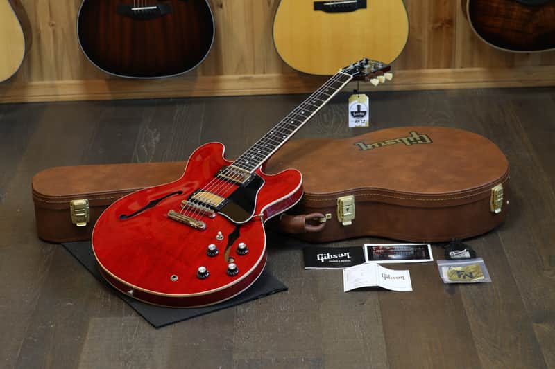 Minty! 2022 Gibson ES-335 Semi-Hollow Electric Guitar Cherry Gloss + OHSC image 1
