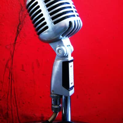 Vintage 1960's Shure 55S Unidyne dynamic cardioid microphone Multi Z w cable Elvis 55 55SW 556S image 4