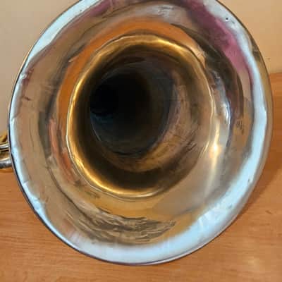 Tuba "Es" Soviet 3 Valves Brass Pipe Wind Instrument Horn USSR Vintage and Rare image 7