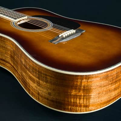 Martin D-41 Custom Premium Flamed Koa and Adirondack Spruce Amber Burst with Paua Pearl NEW image 13