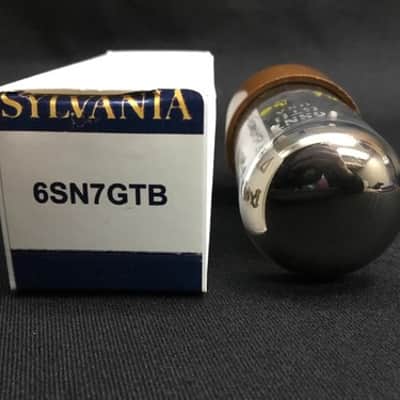 SYLVANIA 6SN7GTB Triangle Plates Brown Base AUDIO VACUUM TUBE Tested 2.1517-D image 4
