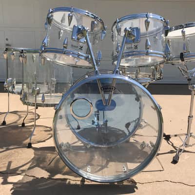 7 piece Vintage Zickos Clear Acrylic Drum Set  w/ matching Snare image 19