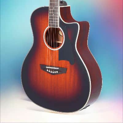 D'Angelico Excel Gramercy, Mahogany Burst Grand Auditorium Acoustic-Electric Guitar image 3