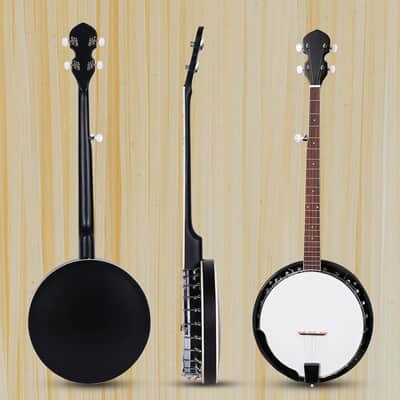 Banjo 5 String Full Size Banjoes Set, 38 Inch Beginner Banjo Kit with Resonator image 2