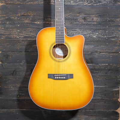 Nashville Guitar Works Edgeburst Dreadnought Cutaway A/E w/ Case image 1