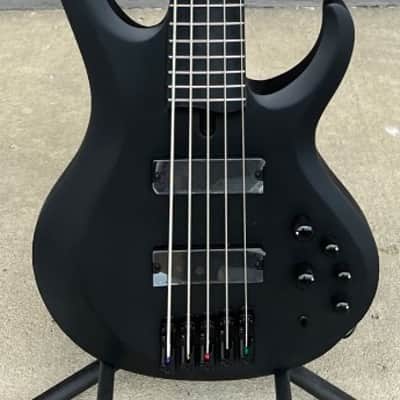 Mint Ibanez BTB625EXBKF Iron Label 5-String Electric Bass Guitar, Flat Black 9lb11oz image 1